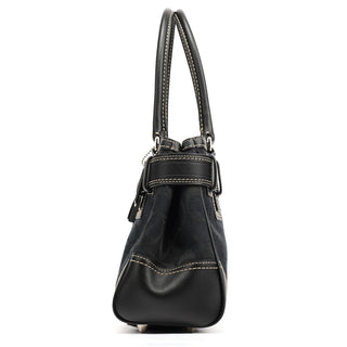 Coach F10245 Black Signature Hamptons Tote Bag