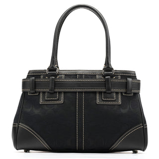 Coach F10245 Black Signature Hamptons Tote Bag