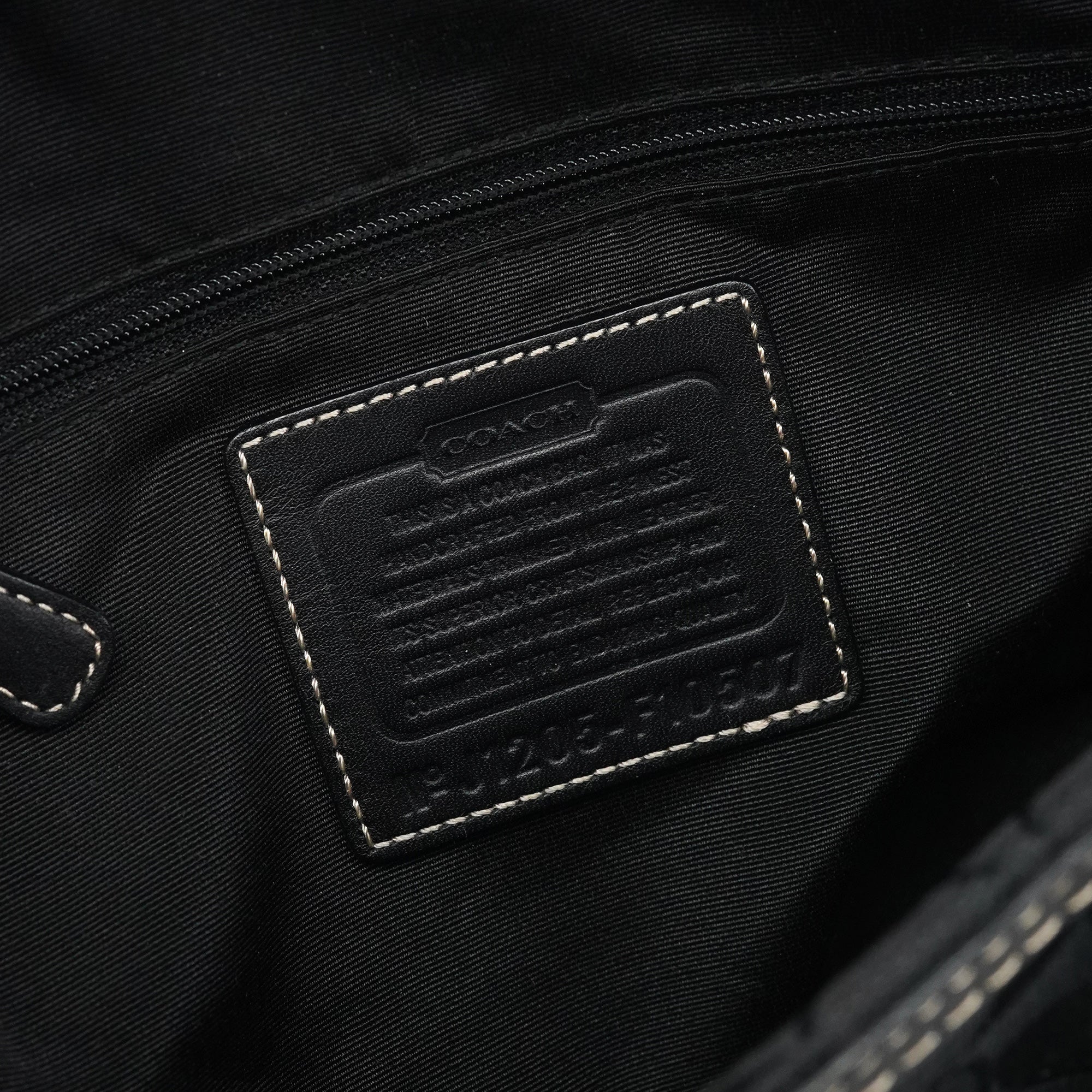 Coach F10507 Black Signature Canvas Hampton Tote Bag