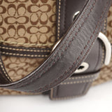 Coach F10926 Beige Brown Suede Soho Shoulder Bag