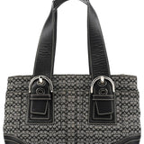Coach F10927 Grey Black Signature Soho Tote Bag