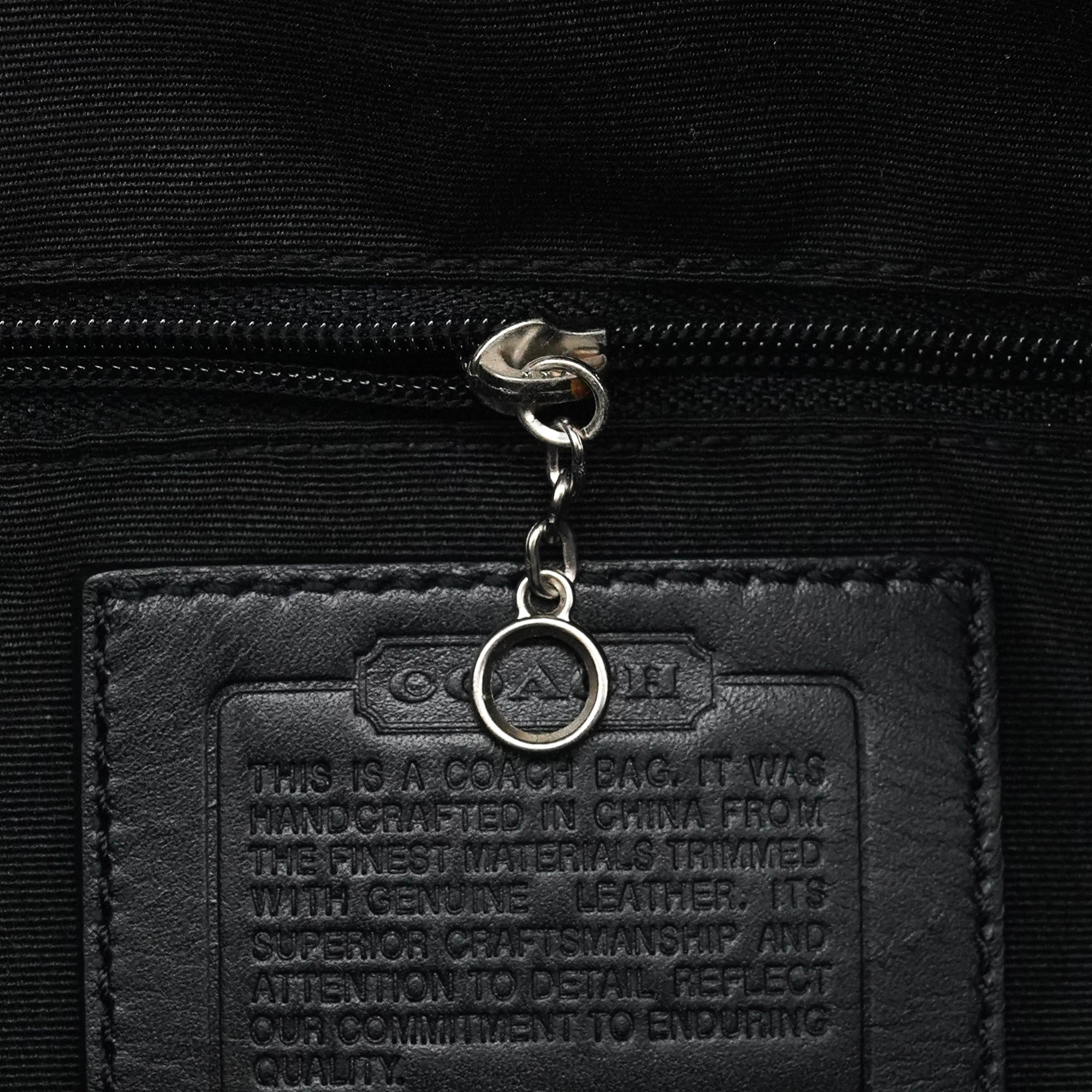 Coach F10927 Grey Black Signature Soho Tote Bag