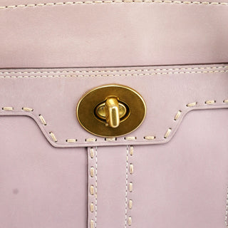 Coach F11540 Lilac Leather Turnlock Shoulder Bag