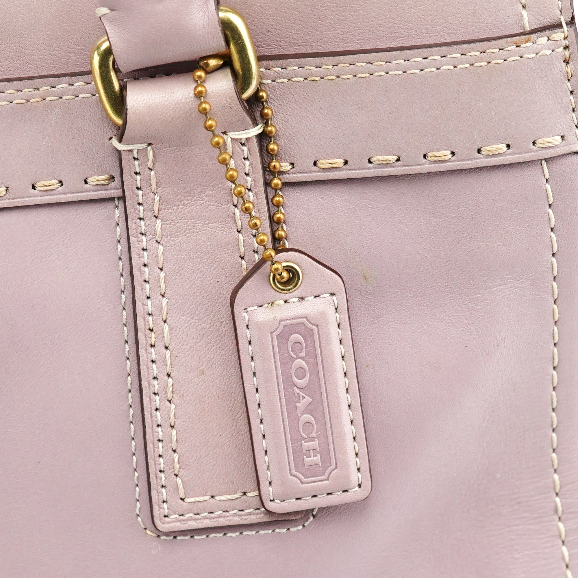 Coach F11540 Lilac Leather Turnlock Shoulder Bag