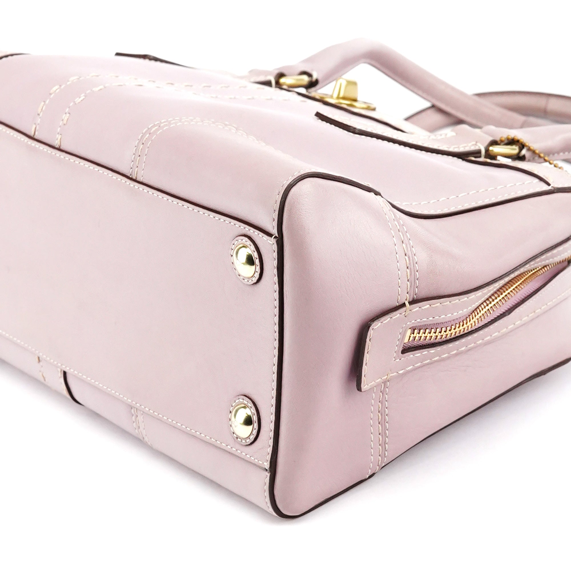 Coach F11540 Lilac Leather Turnlock Shoulder Bag