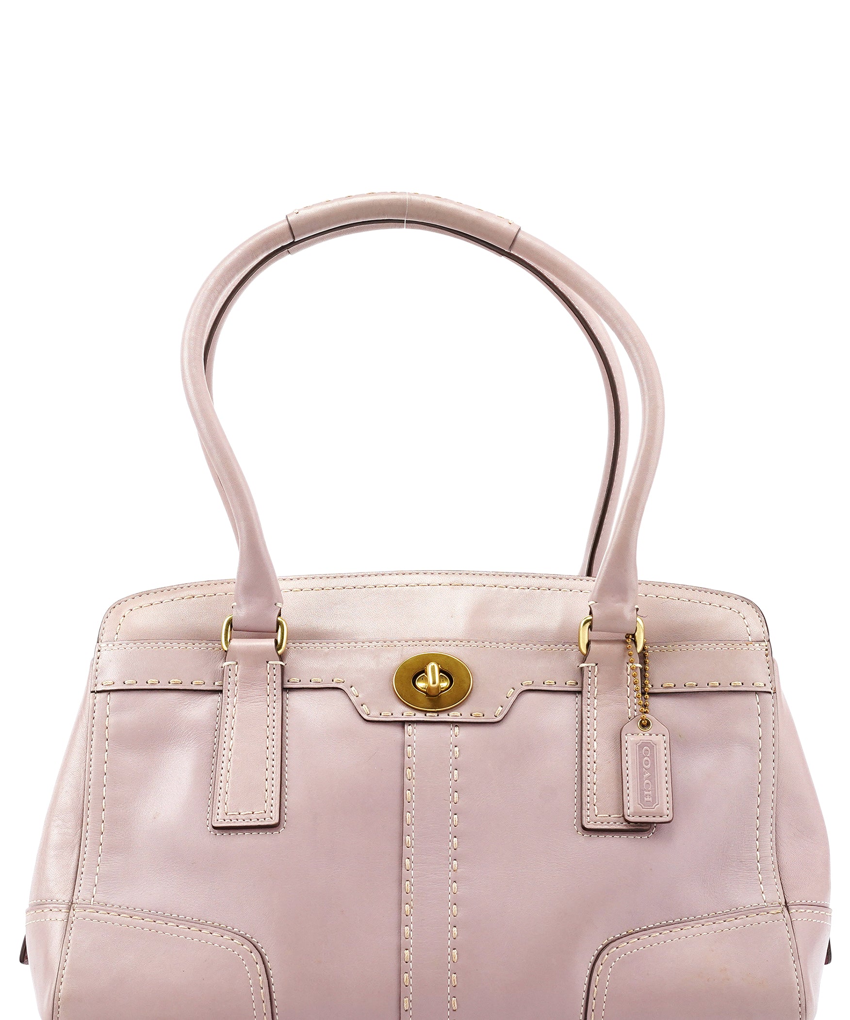 Coach F11540 Lilac Leather Turnlock Shoulder Bag