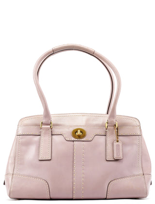 Coach F11540 Lilac Leather Turnlock Shoulder Bag