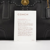 Coach F11547 Black Leather Turnlock Tote Bag