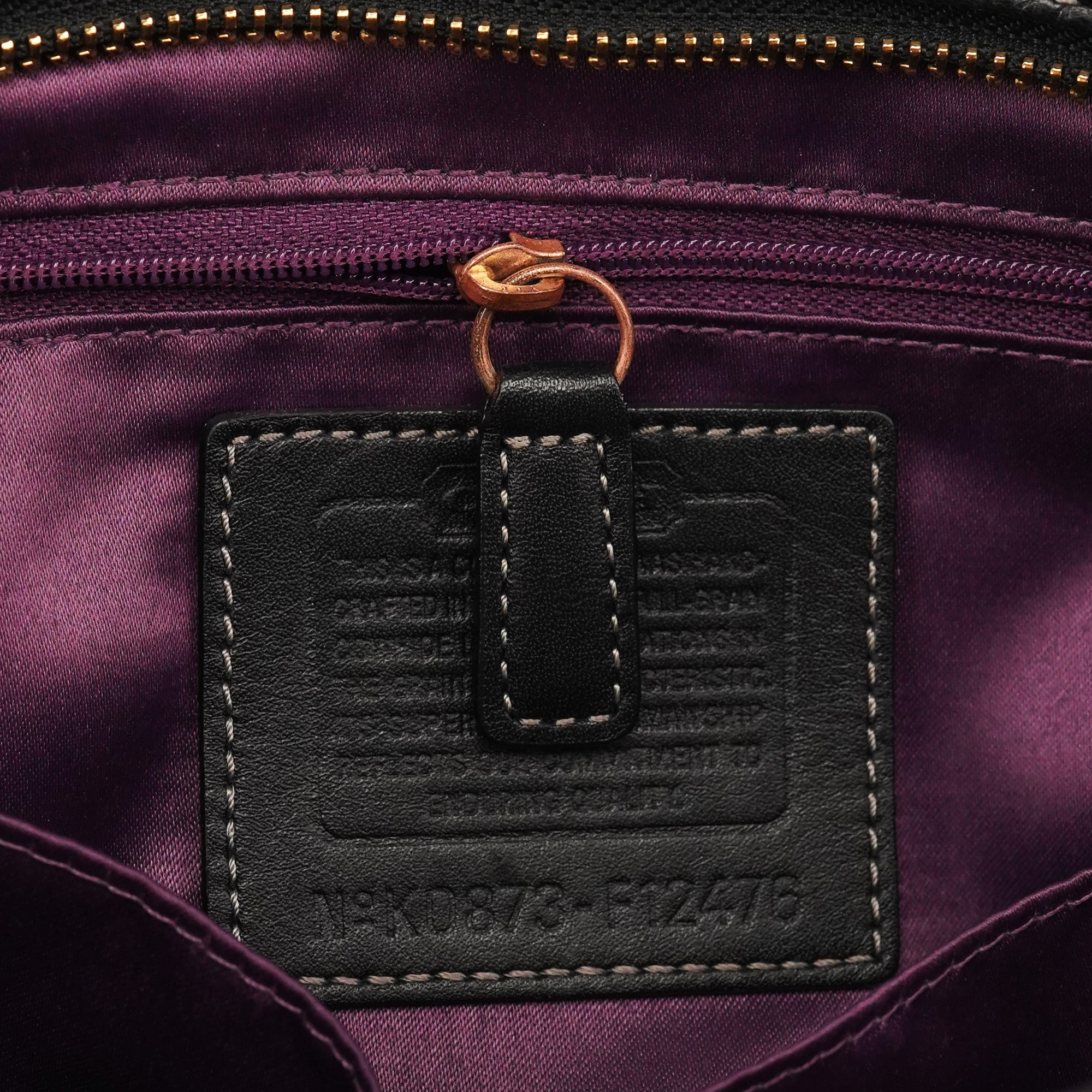 Coach F12178 Black Leather Hamptons Tote Bag