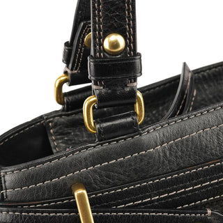 Coach F12178 Black Leather Hamptons Tote Bag