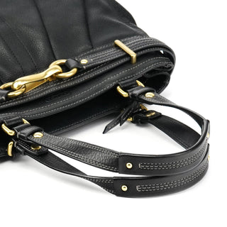 Coach F12178 Black Leather Hamptons Tote Bag