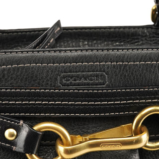 Coach F12178 Black Leather Hamptons Tote Bag