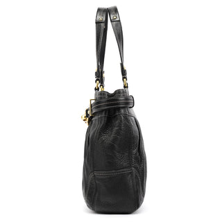 Coach F12178 Black Leather Hamptons Tote Bag