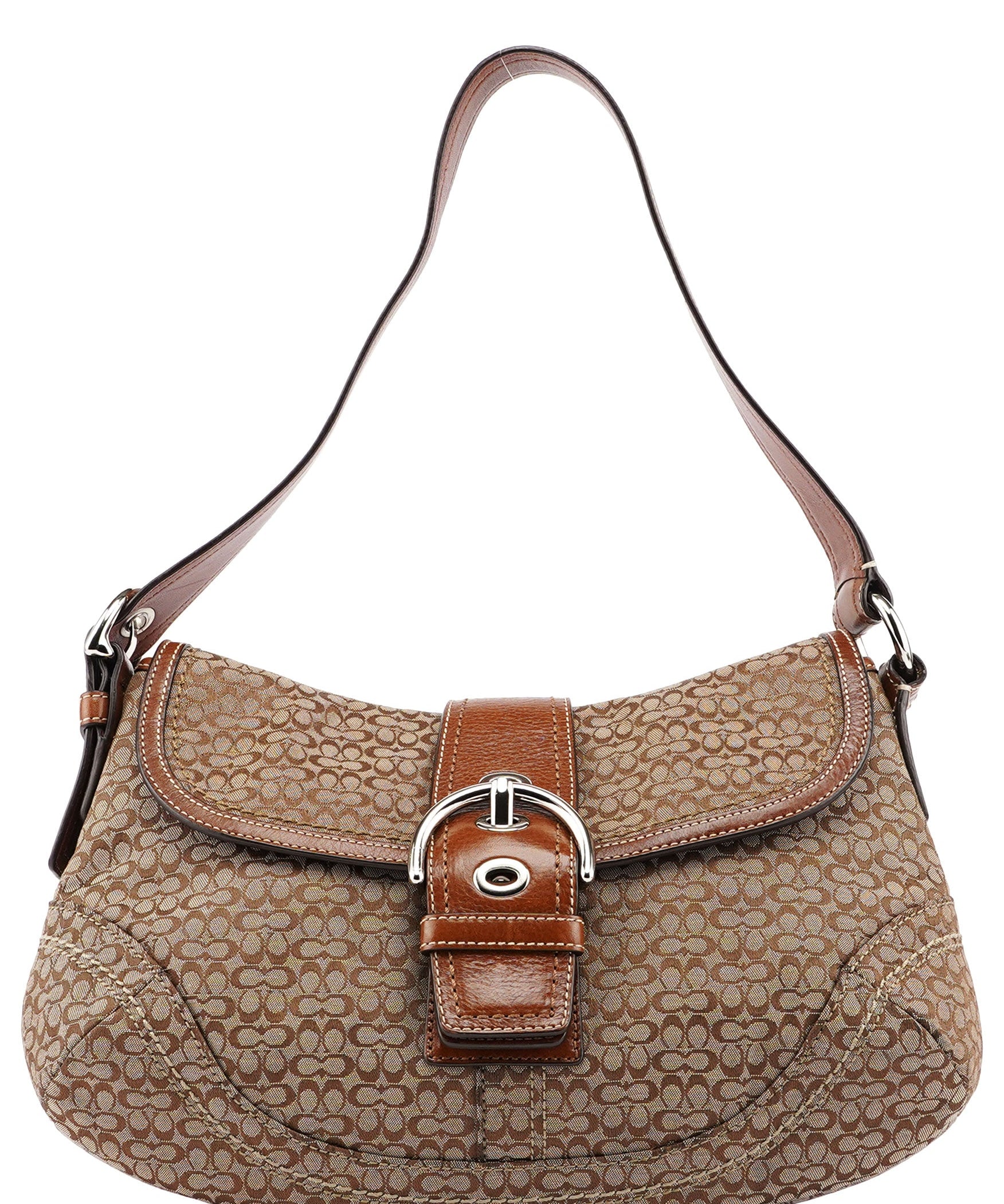Coach F12309 Beige Signature C Soho Shoulder Bag