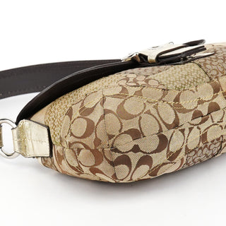 Coach F12316 Beige Gold Patchwork Soho Shoulder Bag