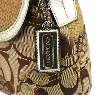 Coach F12316 Beige Gold Patchwork Soho Shoulder Bag