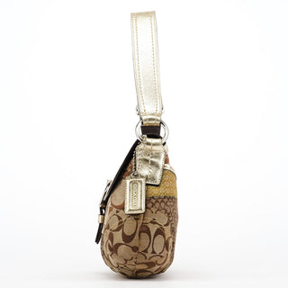 Coach F12316 Beige Gold Patchwork Soho Shoulder Bag
