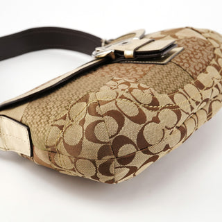 Coach F12316 Beige Gold Patchwork Soho Shoulder Bag