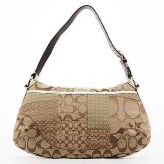 Coach F12316 Beige Gold Patchwork Soho Shoulder Bag