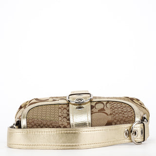 Coach F12316 Beige Gold Patchwork Soho Shoulder Bag