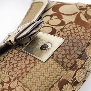 Coach F12316 Beige Patchwork Soho Shoulder Bag