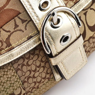 Coach F12316 Beige Patchwork Soho Shoulder Bag