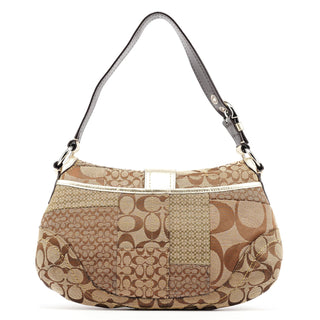 Coach F12316 Beige Patchwork Soho Shoulder Bag