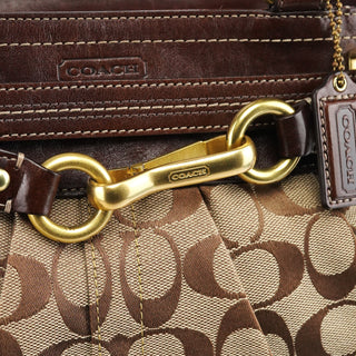 Coach F12467 Beige Brown Hamptons Tote Bag