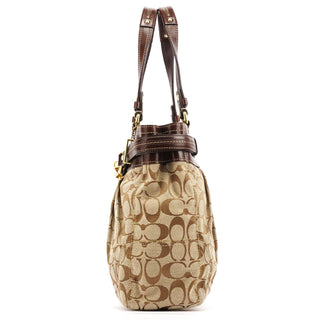 Coach F12467 Beige Brown Hamptons Tote Bag