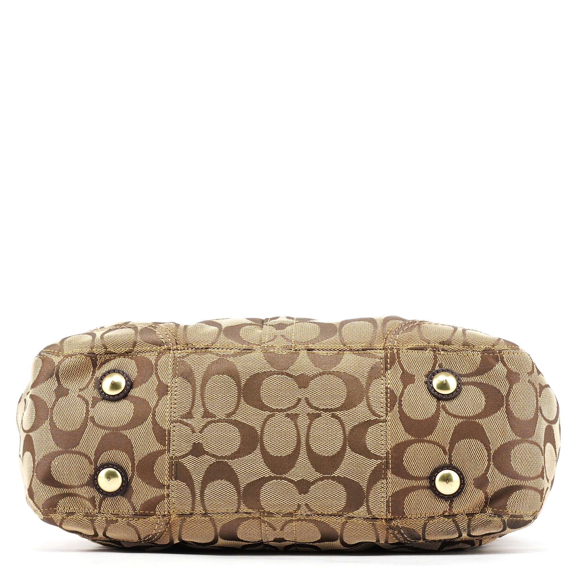 Coach F12467 Sac cabas Hamptons beige et marron
