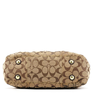 Coach F12467 Beige Brown Hamptons Tote Bag