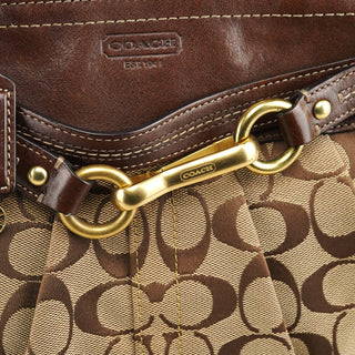 Coach F12467 Beige Brown Hamptons Tote Bag