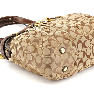 Coach F12467 Beige Brown Hamptons Tote Bag