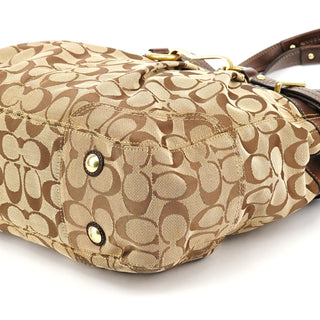 Coach F12467 Beige Brown Hamptons Tote Bag