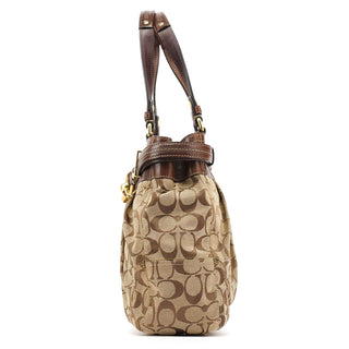Coach F12467 Beige Brown Hamptons Tote Bag