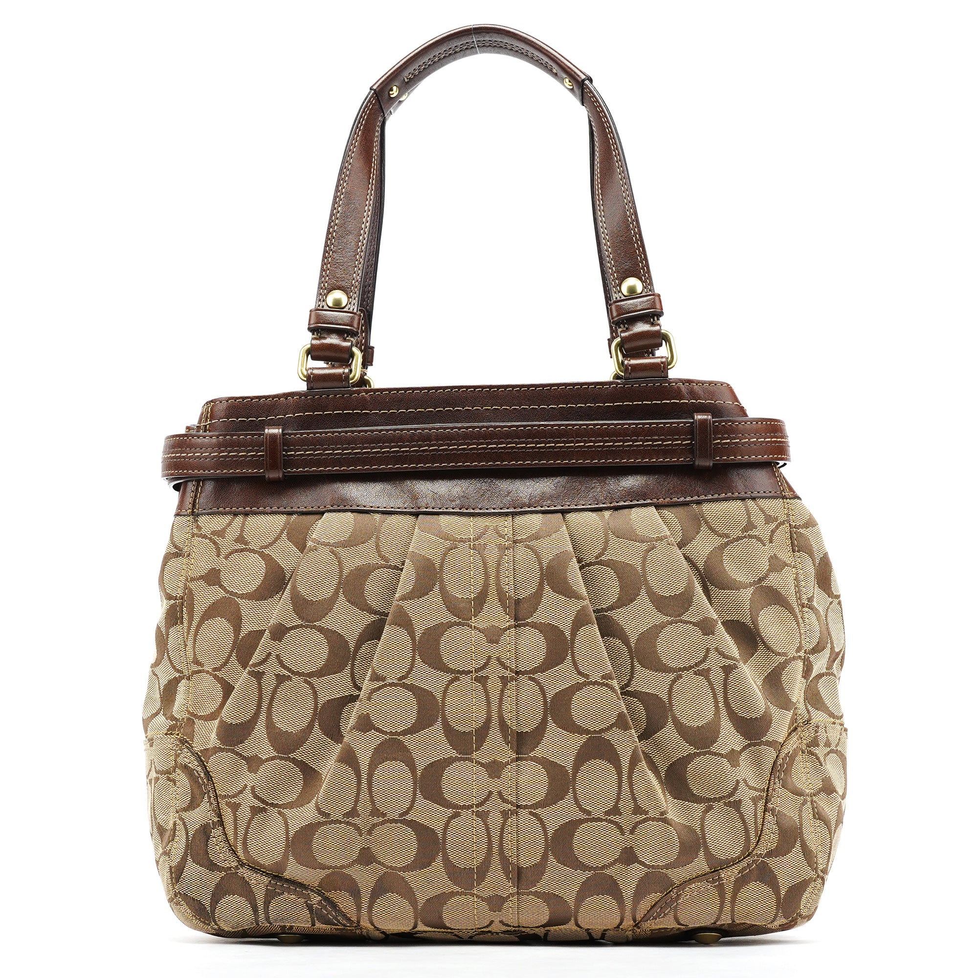 Coach F12467 Sac cabas Hamptons beige et marron