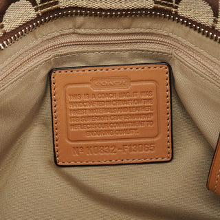 Coach F13065 Beige Signature Hampton Tote Bag