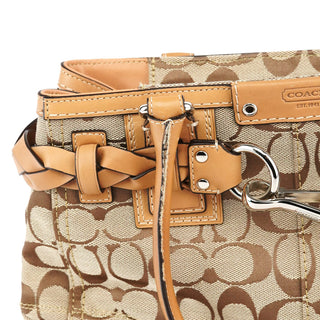 Coach F13065 Beige Signature Hampton Tote Bag