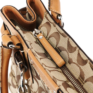 Coach F13065 Beige Signature Hampton Tote Bag