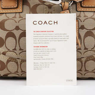 Coach F13065 Beige Signature Hampton Tote Bag