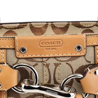Coach F13065 Beige Signature Hampton Tote Bag