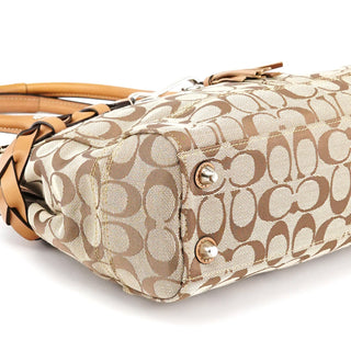 Coach F13065 Beige Signature Hampton Tote Bag