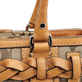 Coach F13065 Beige Signature Hampton Tote Bag