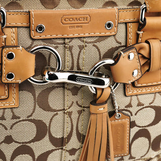 Coach F13065 Beige Signature Hampton Tote Bag