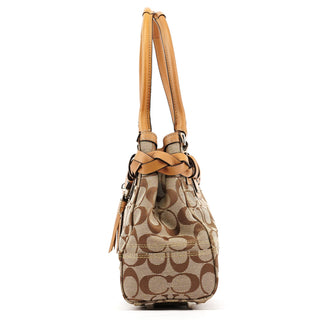 Coach F13065 Beige Signature Hampton Tote Bag