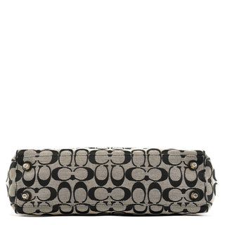 Coach F13065 Grey Black Signature Hamptons Tote Bag