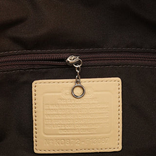 Coach F13087 Beige Pebbled Leather Hamptons Tote Bag