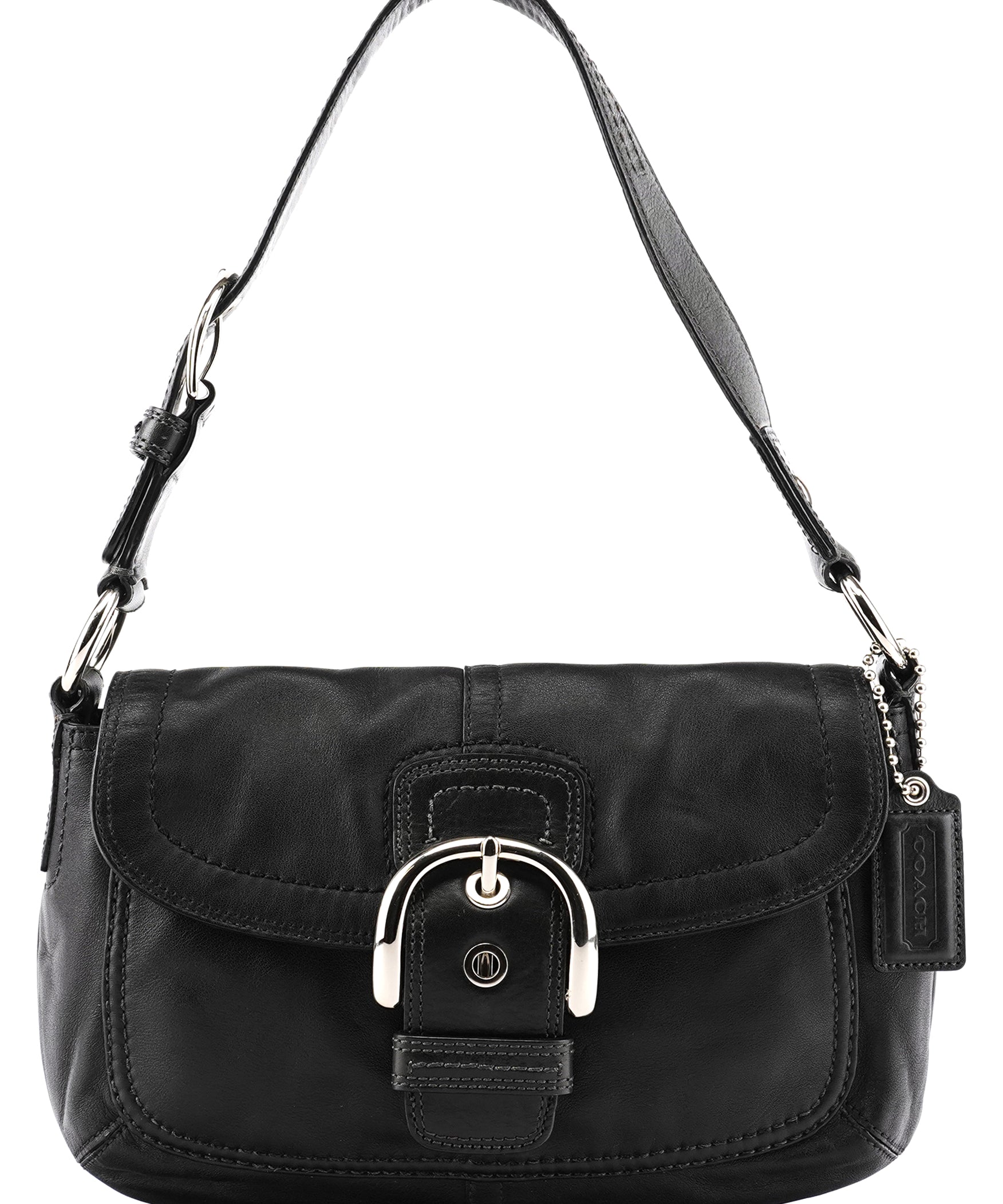 Coach F13105 Black Leather Soho Shoulder Bag