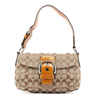 Coach F13113 Beige Signature C Soho Shoulder Bag