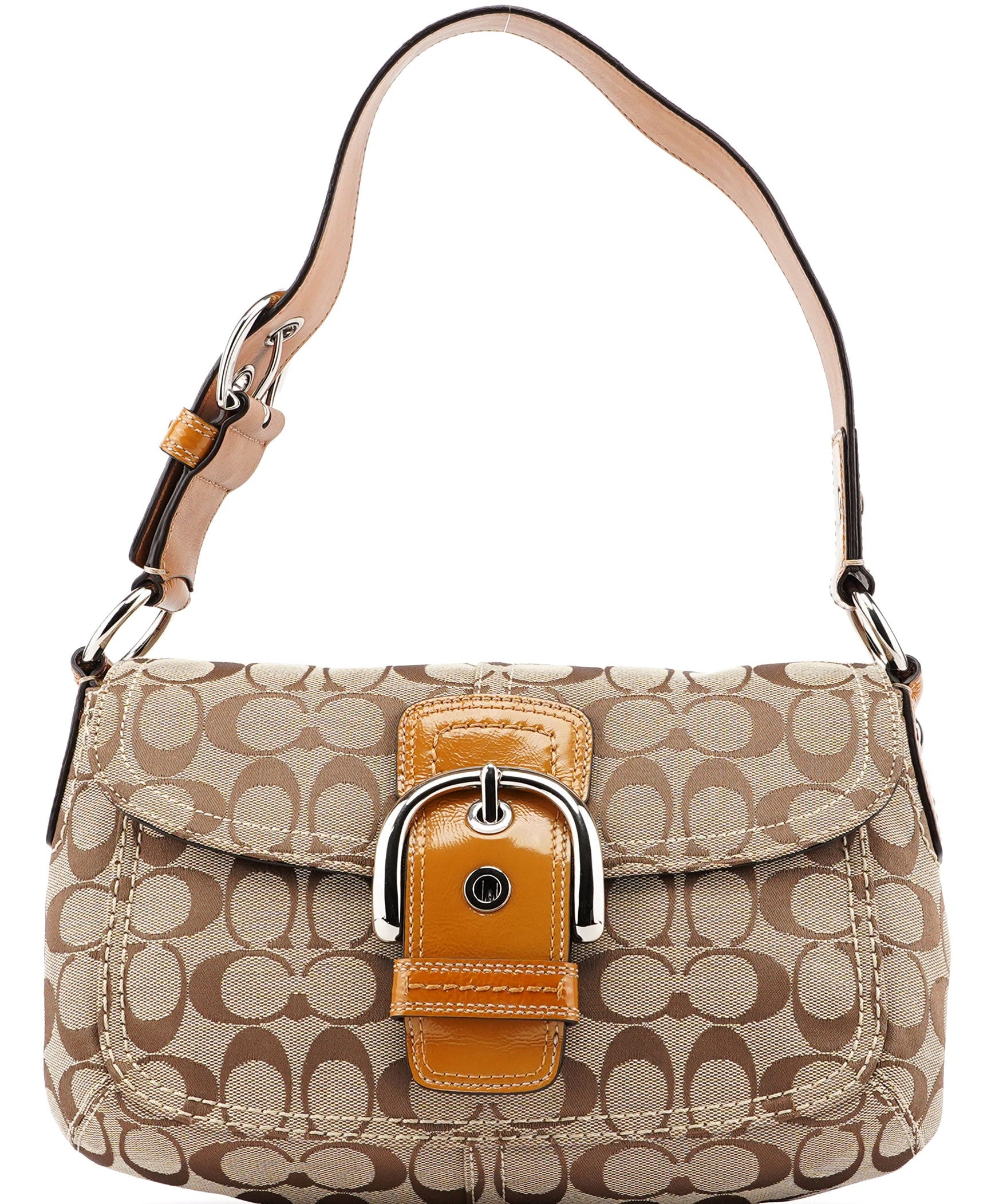 Coach F13113 Beige Signature C Soho Shoulder Bag